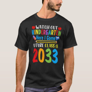 Camiseta Cuidado Com O Jardim De Infância Aqui Eu Venho A C