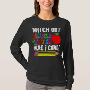 Camiseta Cuidado Com O Jardim De Infância Aqui Eu Venho Men