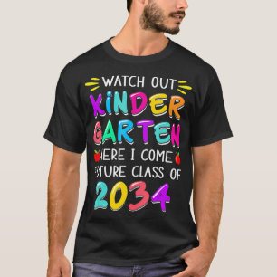 Camiseta Cuidado Com O Jardim De Infância Aqui Eu Venho Na