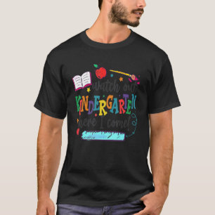 Camiseta Cuidado Com O Jardim De Infância Aqui Eu Venho No