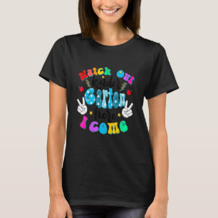 Camiseta Cuidado Com O Jardim De Infância Aqui Eu Volto Par