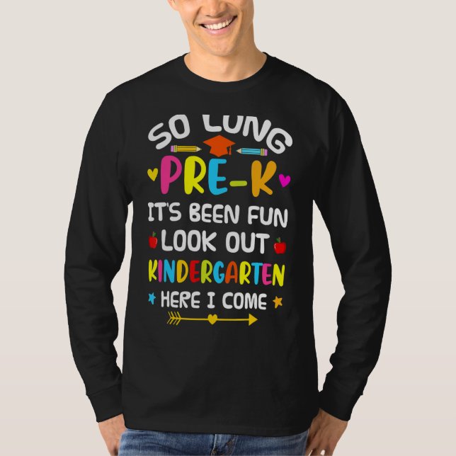 Camiseta Cuidado Com O Jardim De Infância Pré-K Formando Pr (Frente)