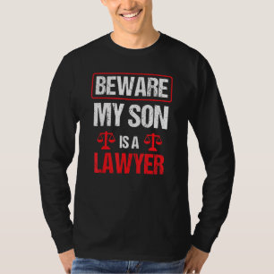 Camiseta Cuidado Com O Meu Filho É Advogado De Graduação