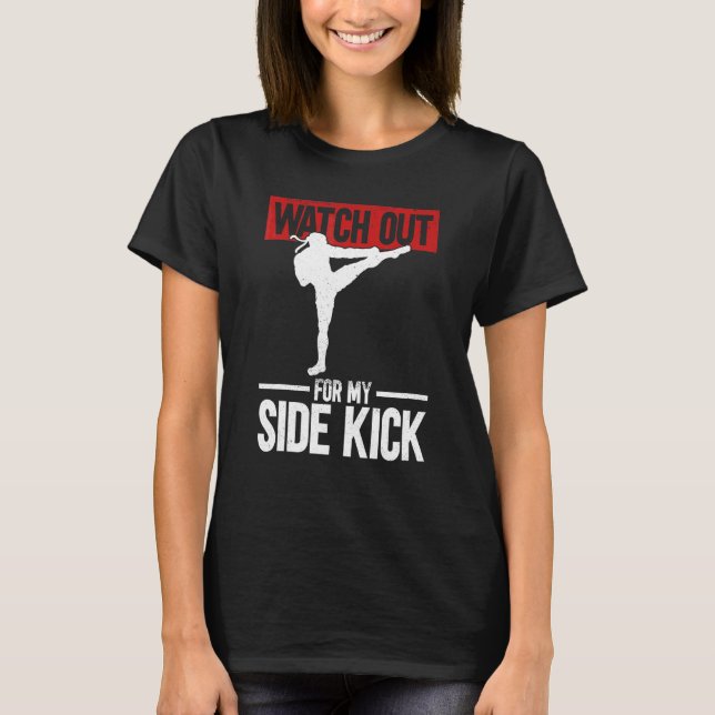 Camiseta Cuidado Com O Meu Kick Material Arts Kickboxi (Frente)
