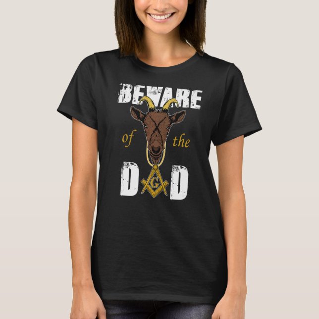Camiseta Cuidado com o Pai dos capangas Freemason D (Frente)