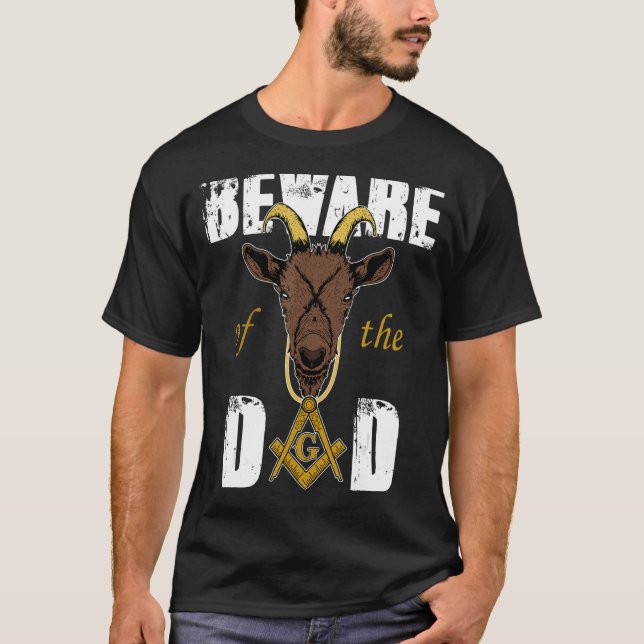 Camiseta Cuidado com o Pai dos capangas Freemason D (Frente)