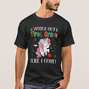 Camiseta Cuidado Com O Primeiro Grau Para Vir A Unicórnio.