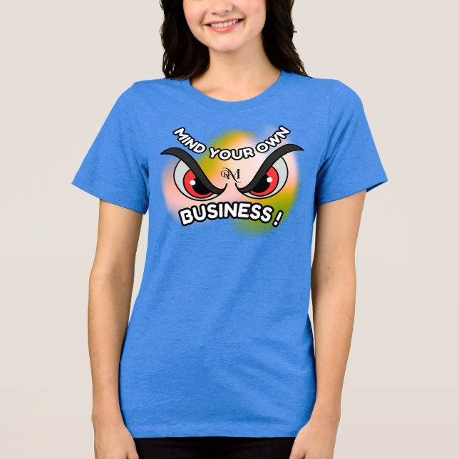 Camiseta: Cuidado com o seu (azul) (Frente)
