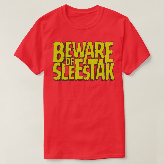Camiseta Cuidado com Sleestak (Frente do Design)