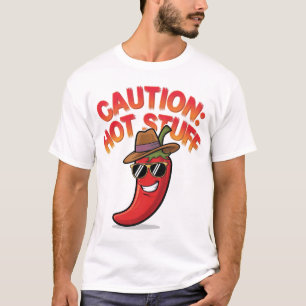 Camiseta Cuidado: Design de coisas quentes - Pepper chili d