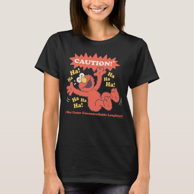 Camiseta Cuidado Elmo Rindo à Frente (Frente)