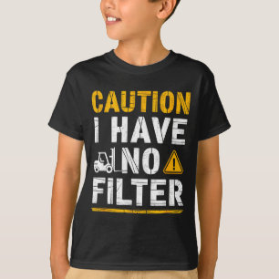 Camiseta Cuidado eu tenho filtro engraçado sarcástico raiva