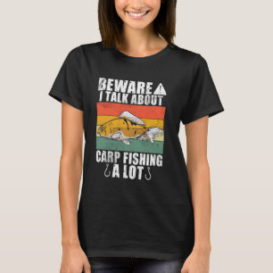 Camiseta Cuidado Falo Muito Sobre Pesca de Carpa Pesca de C