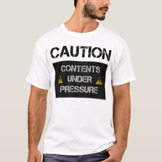 Camiseta Cuidado - índices sob a pressão (Frente)