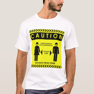 Camiseta CUIDADO Mantém Distância Social