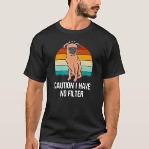 Camiseta Cuidado Não Tenho Filtro Sarcasmo Engraçado Sarcás
