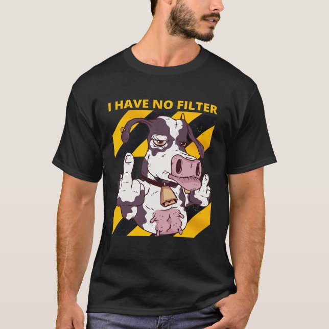 Camiseta Cuidado Não tenho humor sarcástico filtrante Agric (Frente)