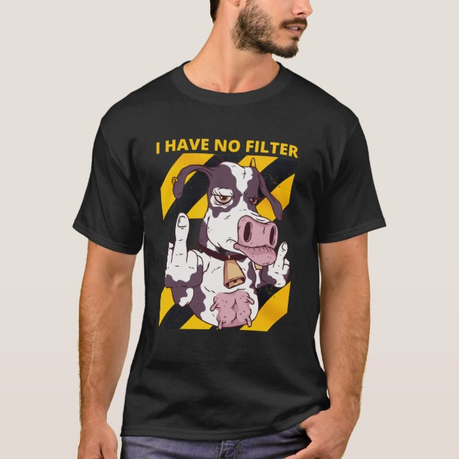 Camiseta Cuidado Não tenho humor sarcástico filtrante Agric (Frente)