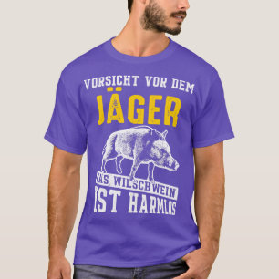 Camiseta Cuidado O javali selvagem é inofensivo