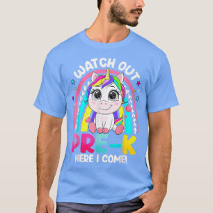 Camiseta Cuidado, Pré K, Eu Vim Filhos De Unicórnio Bonitos