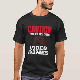 Camiseta Cuidado Que Aprendi A Dirigir Através De Videos ga