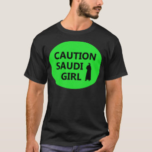 Camiseta CUIDADO Símbolo de estilo industrial SAUDI L