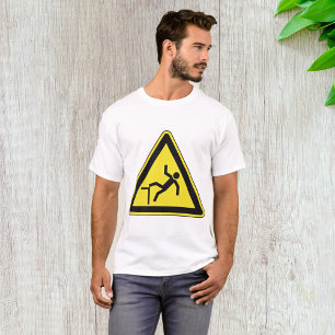 Camiseta Cuidado Sinal de Atenção ao Passo Perigo de Tropeç