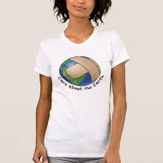 Camiseta Cuidado sobre a terra