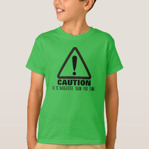 Camiseta Cuidado! T-shirts Engraçadas para presentes