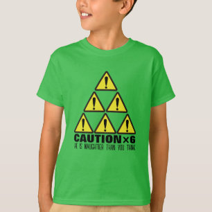 Camiseta Cuidado! T-shirts Engraçadas para presentes