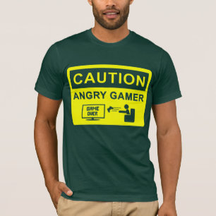 Camiseta Cuidado! Tshirt irritado do Gamer