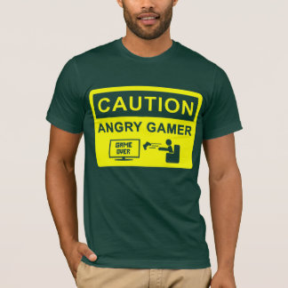 Camiseta Cuidado! Tshirt irritado do Gamer