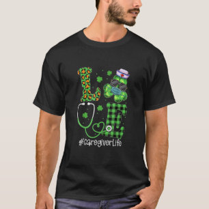 Camiseta Cuidador Adorava Patrick Day Lepard Stethoscope