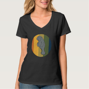 Camiseta Cuidador de zoológico peixe-boi retro peixe-boi vi