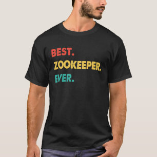 Camiseta Cuidador de Zoológico Retro Melhor Cuidador de Zoo