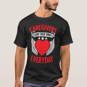 Camiseta Cuidador Inspirador Ala Ocupação Enfermeira Auxili
