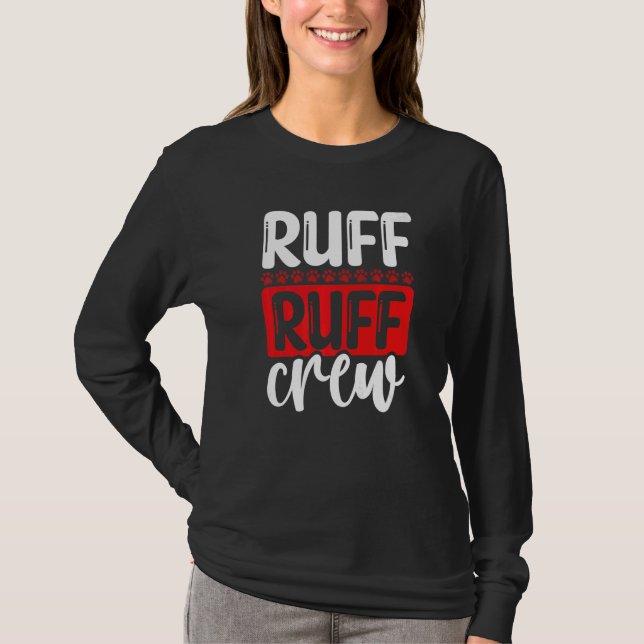 Camiseta Cuidador Profissional de Cães Ruff Ruff Crew Pet S (Frente)