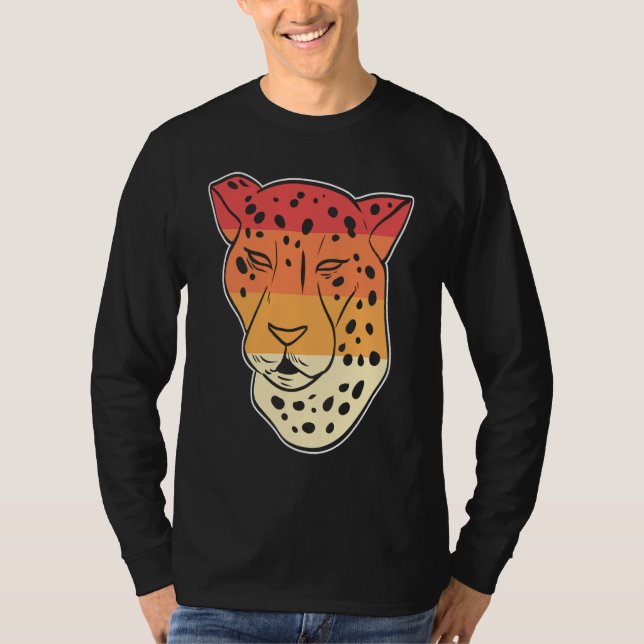 Camiseta Cuidadores de Animais com Rosto de Guepardo (Frente)