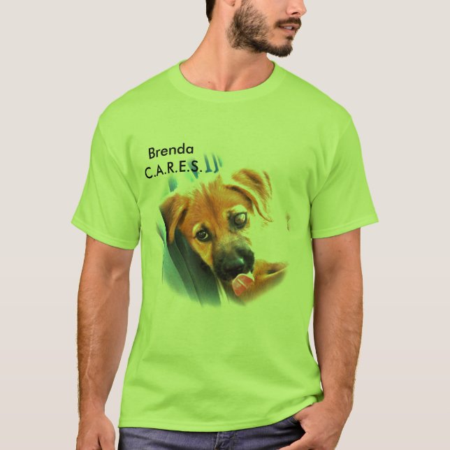 Camiseta CUIDADOS - Brenda - calipso (Frente)