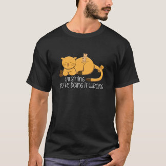 Camiseta Cuidados com Gatos Observação de Animais de Estima