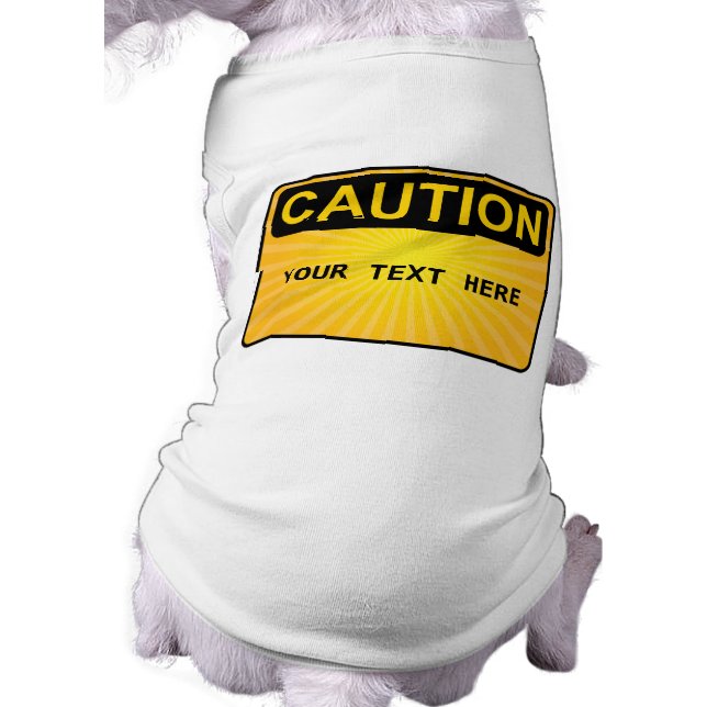 Camiseta CUIDADOS DOS CÃES - Texto Personalizado (Verso)
