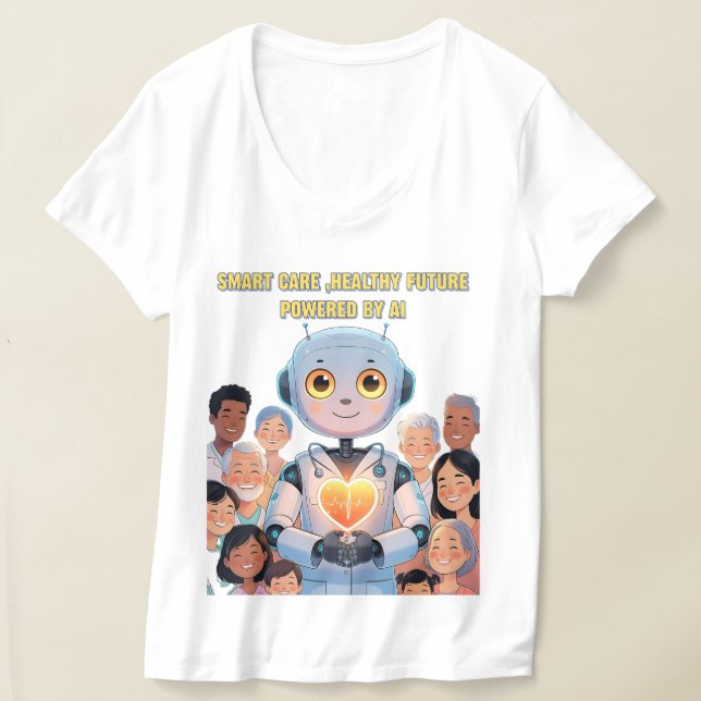 Camiseta Cuidados Inteligentes, Vida Feliz (Postura )