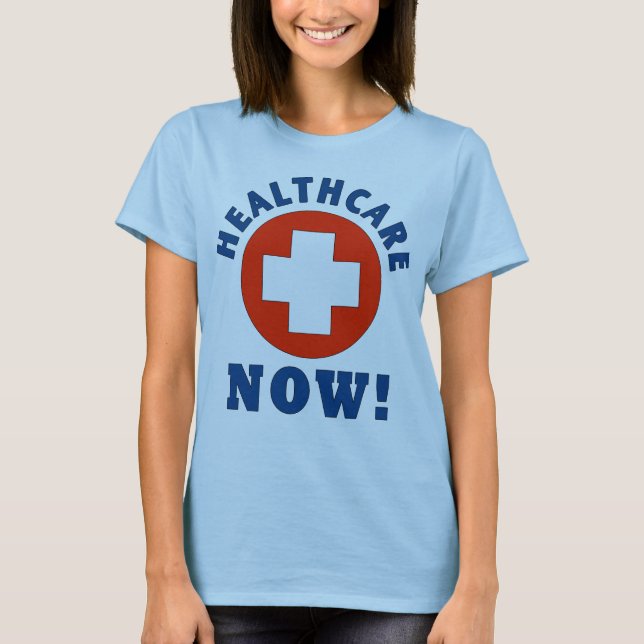 Camiseta Cuidados médicos agora! (Frente)