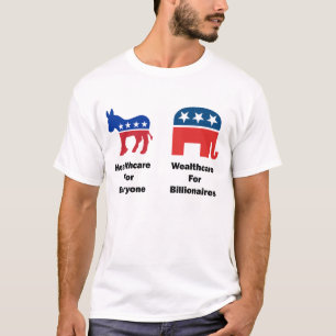 Camiseta Cuidados médicos contra Wealthcare