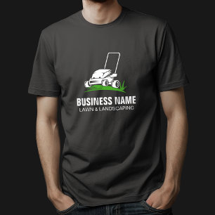 Camiseta Cuidados Profissionais com Gramados Pretos e Verde