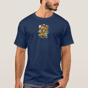 Camiseta Cuidados Sangrentos - Homenagem Floral às Enfermei