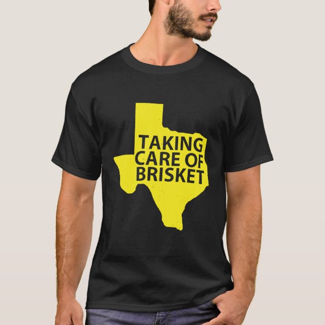 Camiseta Cuidando do Bar Brisket - Texas Smoked Brisket (Frente)