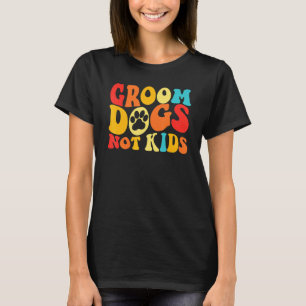 Camiseta Cuidar de Cães Não de Crianças Cães Fofos Meme Gr