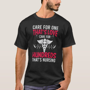 Camiseta Cuidar de Centenas Enfermeira Mulheres Enfermagem