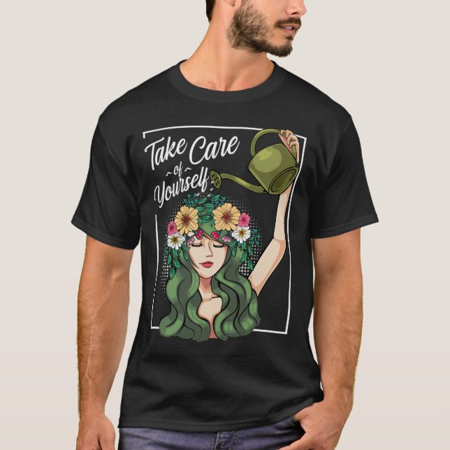 Camiseta Cuidar Do Seu Próprio Corpo Mental Positivo (Frente)